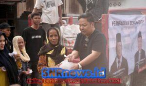 Berkah Di Desa Sungai Alat, Legislator DPR RI dari Fraksi Partai Gerindra Bagi-Bagi Beras ke Warga