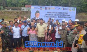 Maruarar Sirait, Tanda Tangani, Peletakan, Batu Pertama, Huntap, di Tapanuli, dan Sibolga