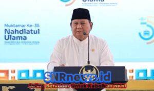 Di Muktamar NU Jombang, Prabowo Komitmen Sempurnakan Makan Bergizi Gratis